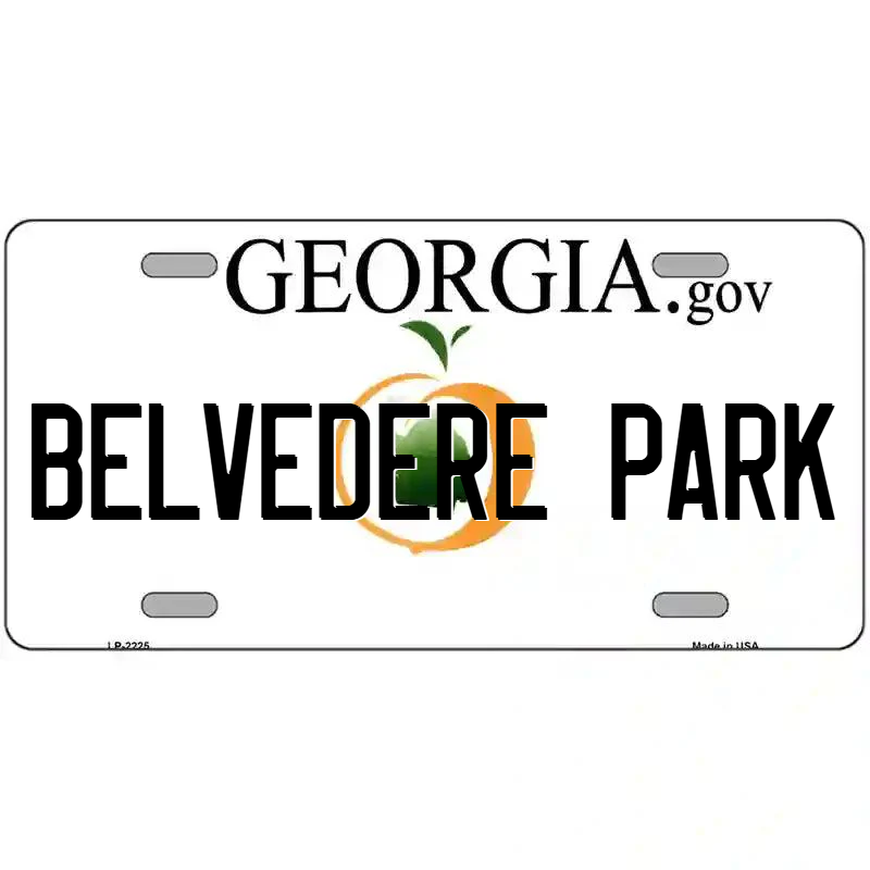 Belvedere Park Georgia Metal Sign