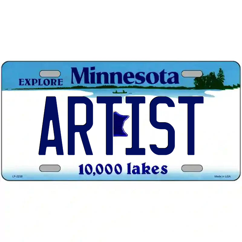 Artist Minnesota Metal Sign