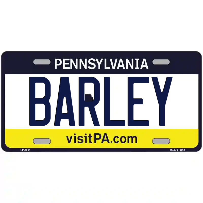 Barley Pennsylvania Metal Sign