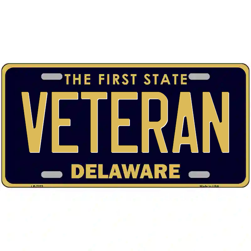 Veteran Delaware Metal Sign