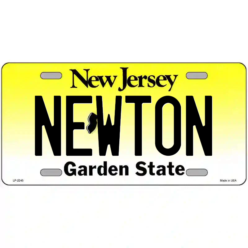 Newton New Jersey Metal Sign
