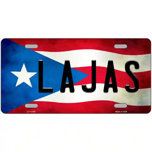 Lajas Puerto Rico Flag Metal Sign