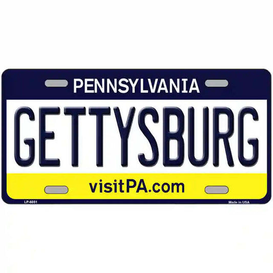 Gettysburg Pennsylvania Metal Sign