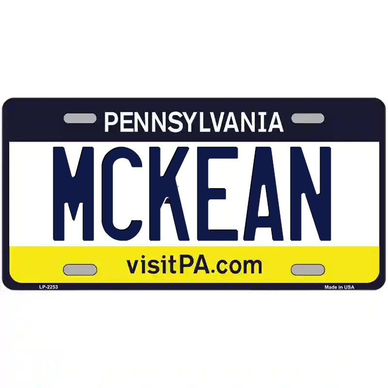 McKean Pennsylvania Metal Sign