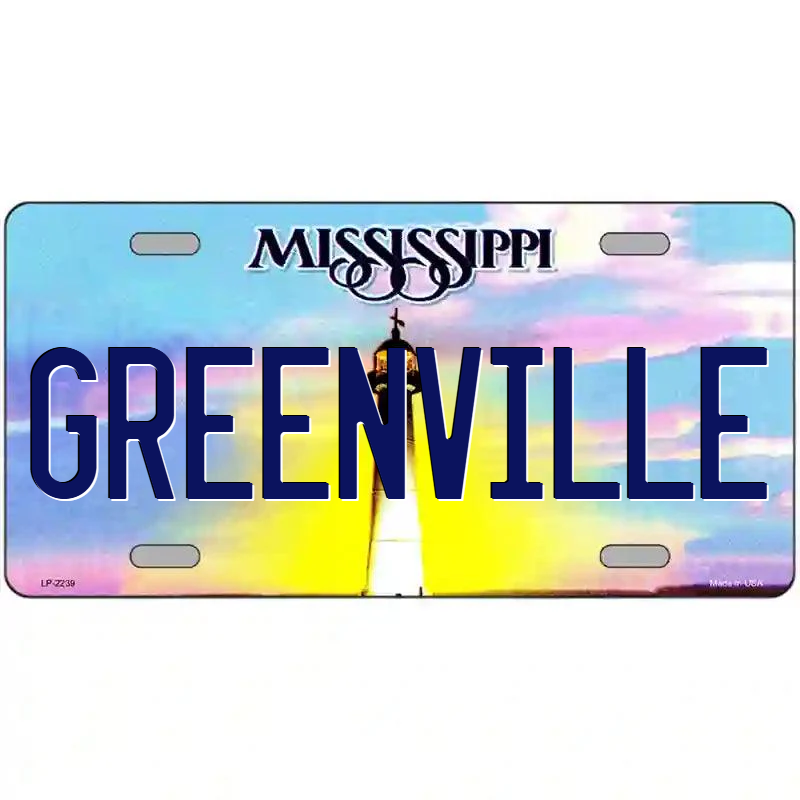 Greenville Mississippi Metal Sign