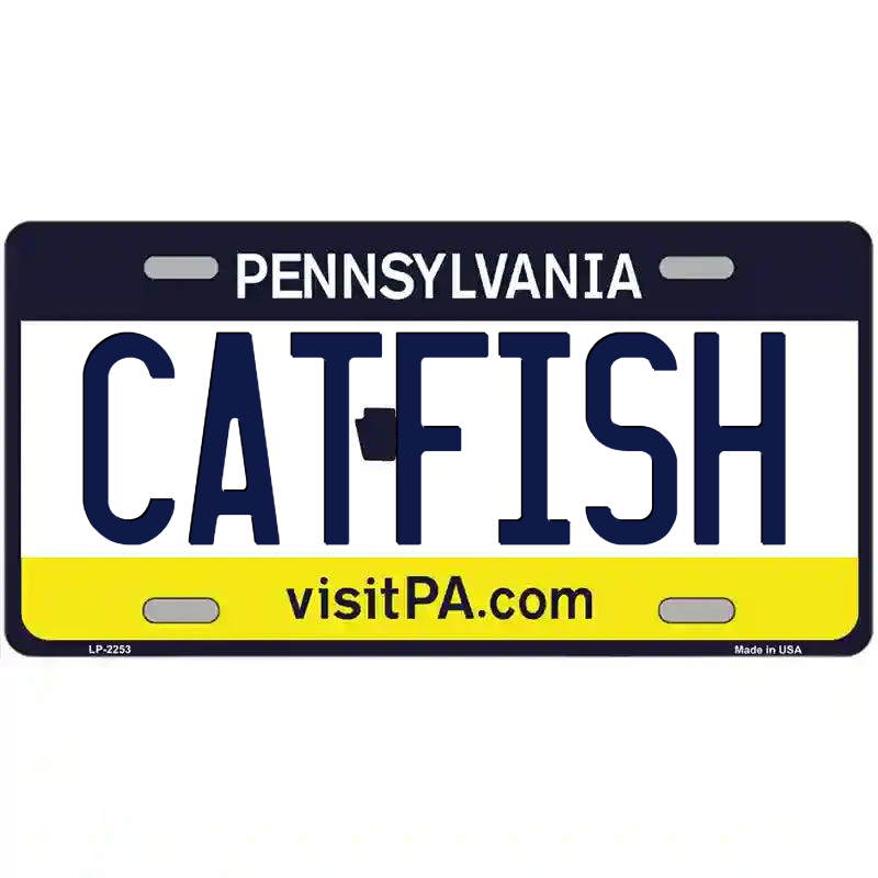 Catfish Pennsylvania Metal Sign