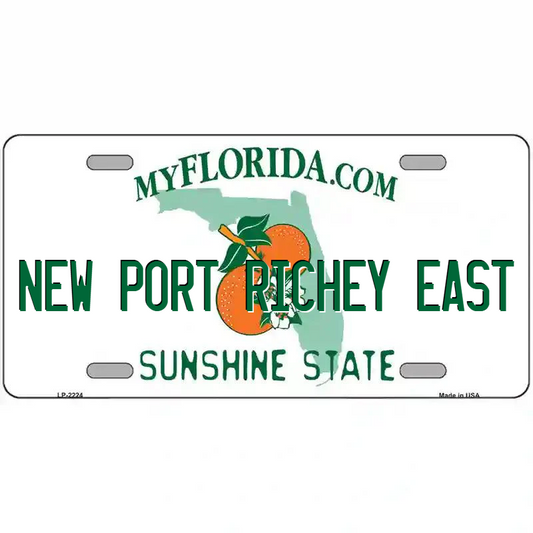 New Port Richey East Florida Metal Sign
