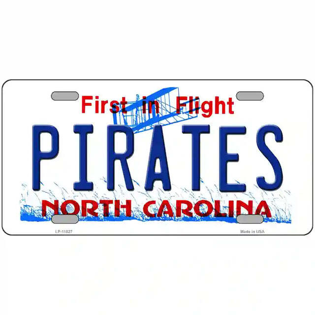 Pirates North Carolina Metal Sign