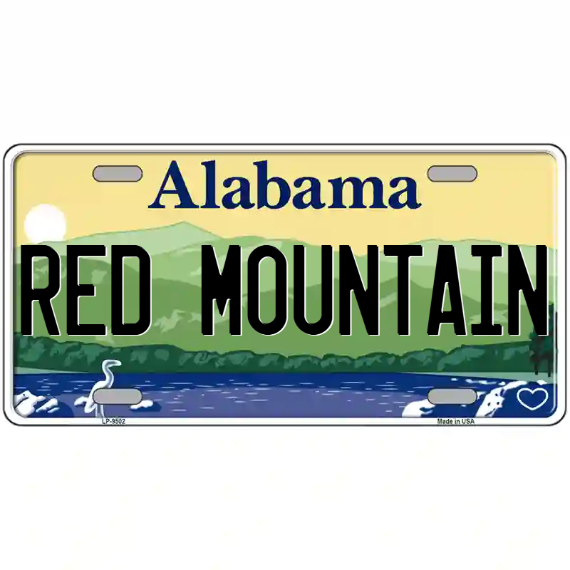 Red Mountain Alabama Metal Sign