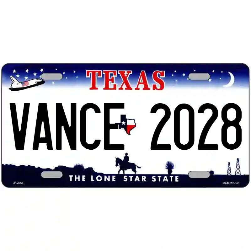 Vance 2028 Texas Metal Sign
