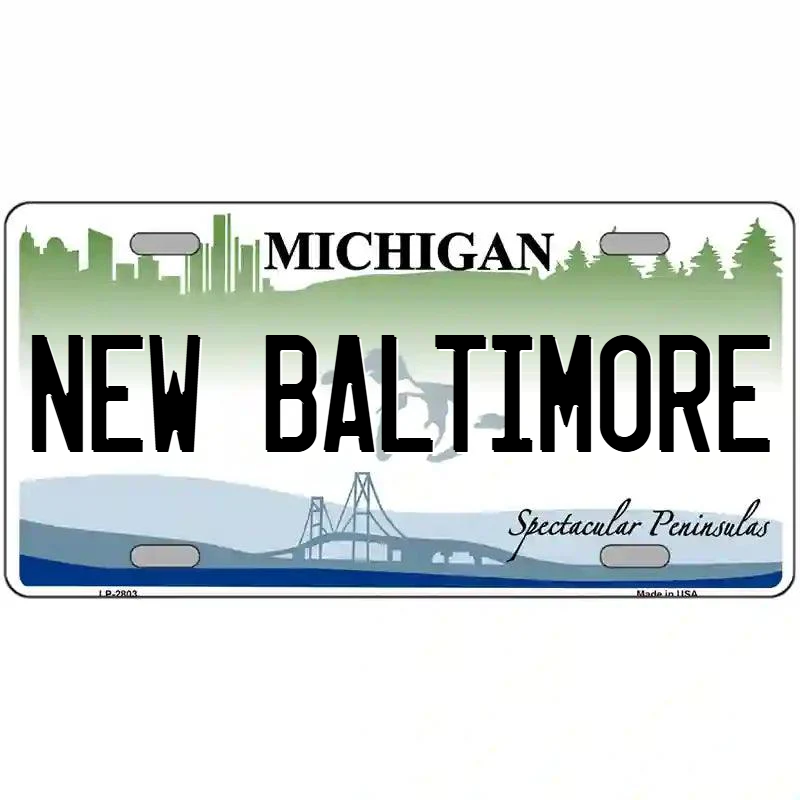 New Baltimore Michigan Metal Sign