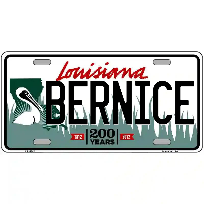 Bernice Louisiana Metal Sign