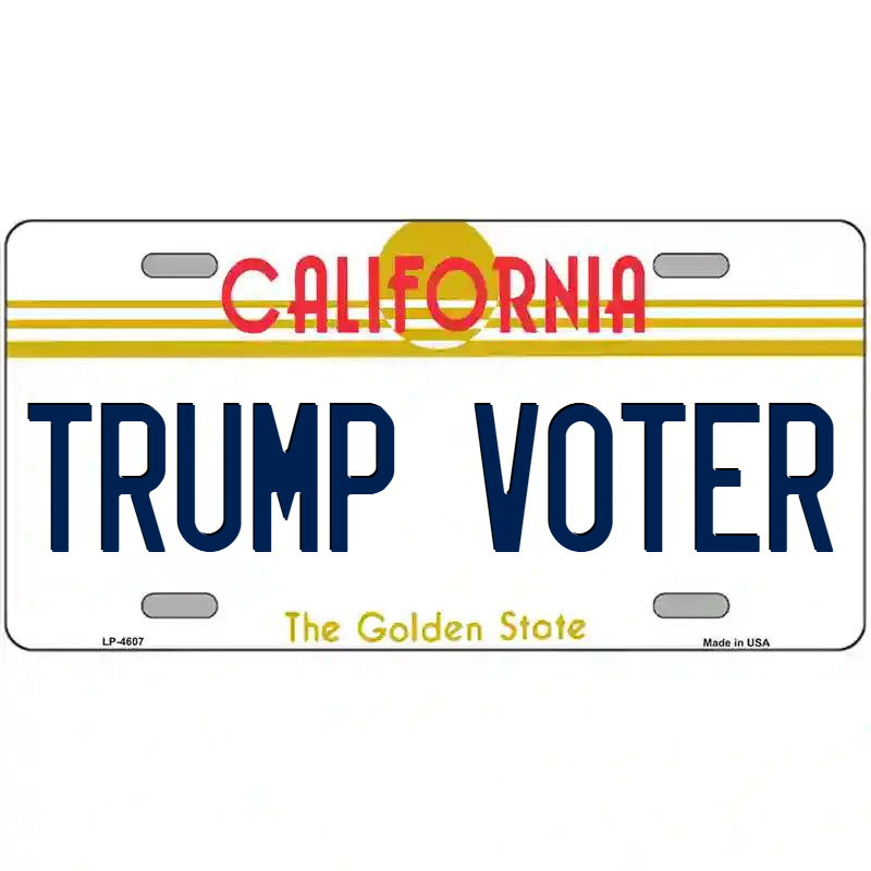 Trump Voter California Metal Sign