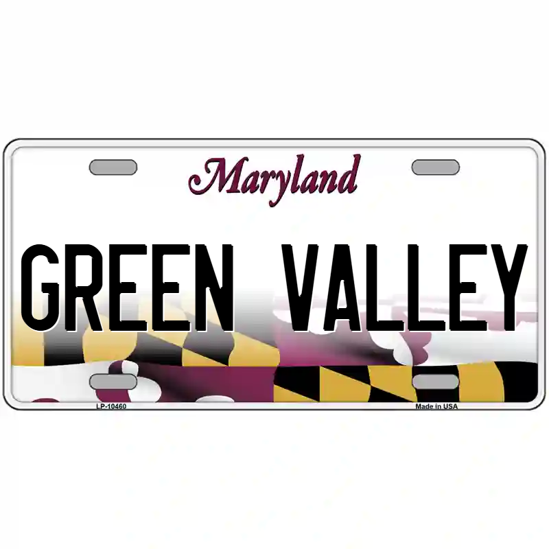 Green Valley Maryland Metal Sign