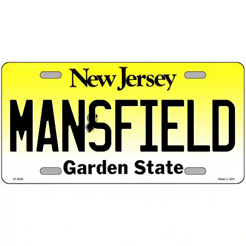 Mansfield New Jersey Metal Sign