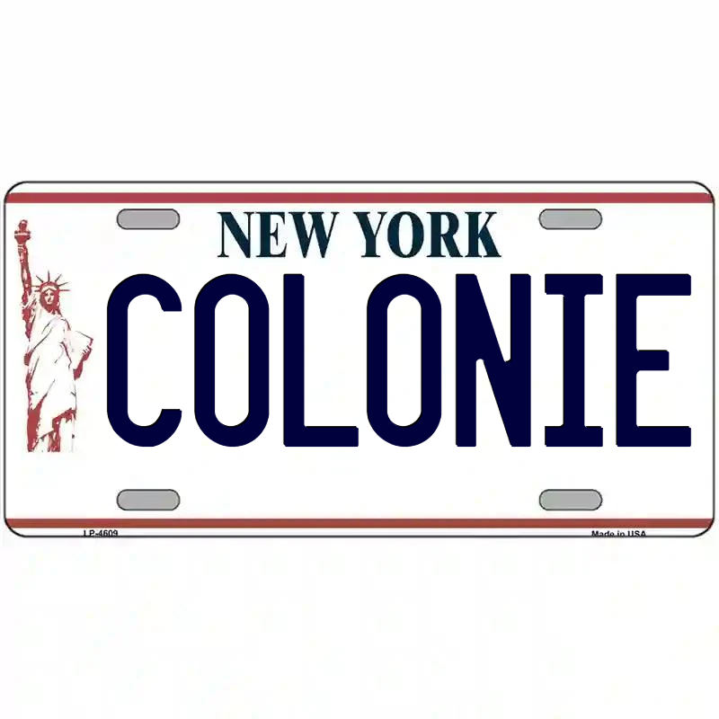 Colonie New York Statue of Liberty Metal Sign