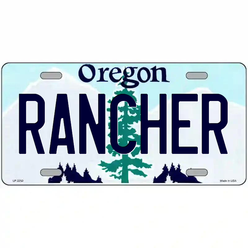 Rancher Oregon Metal Sign