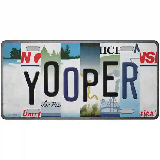 Yooper Strip Art Metal Sign