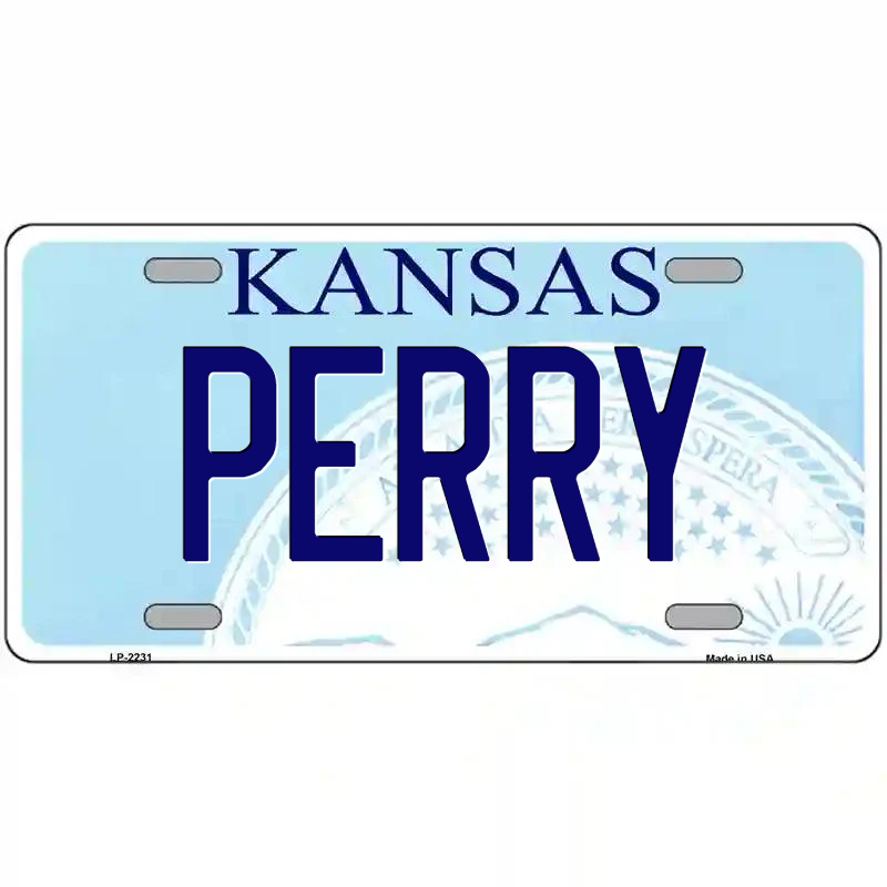 Perry Kansas Metal Sign