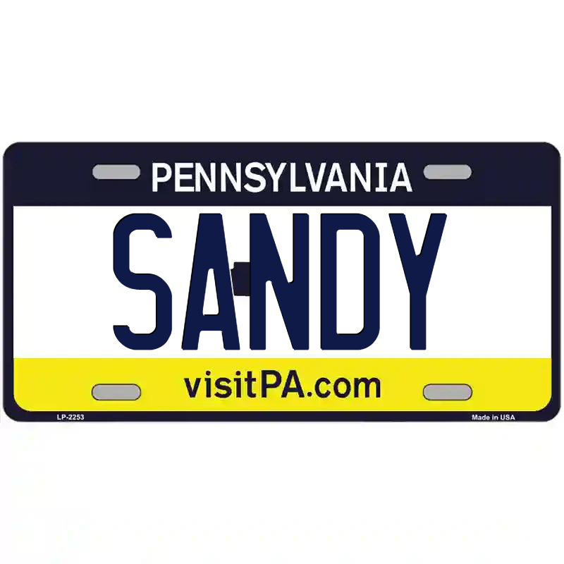 Sandy Pennsylvania Metal Sign