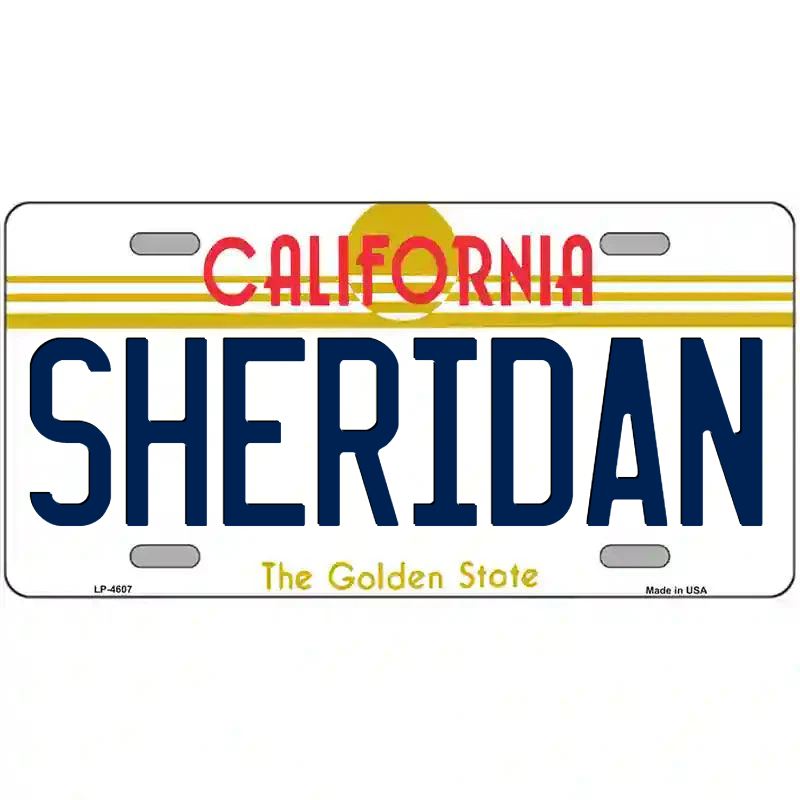 Sheridan California Metal Sign