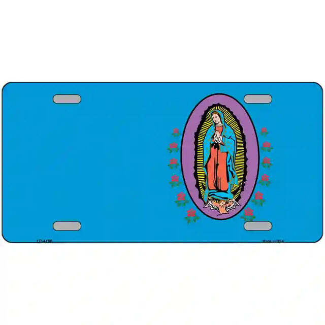 Virgin Mary Blue Metal Sign