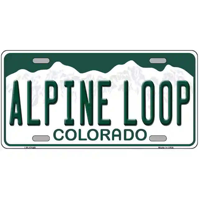 Alpine Loop Colorado Metal Sign