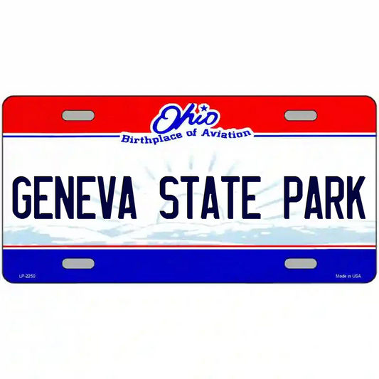 Geneva State Park Ohio Metal Sign