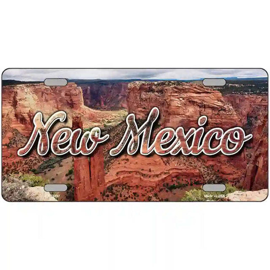 New Mexico Red Canyon Metal Sign
