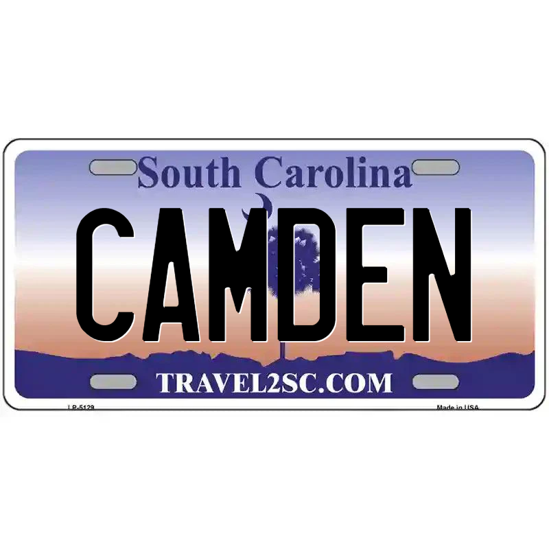 Camden South Carolina Metal Sign