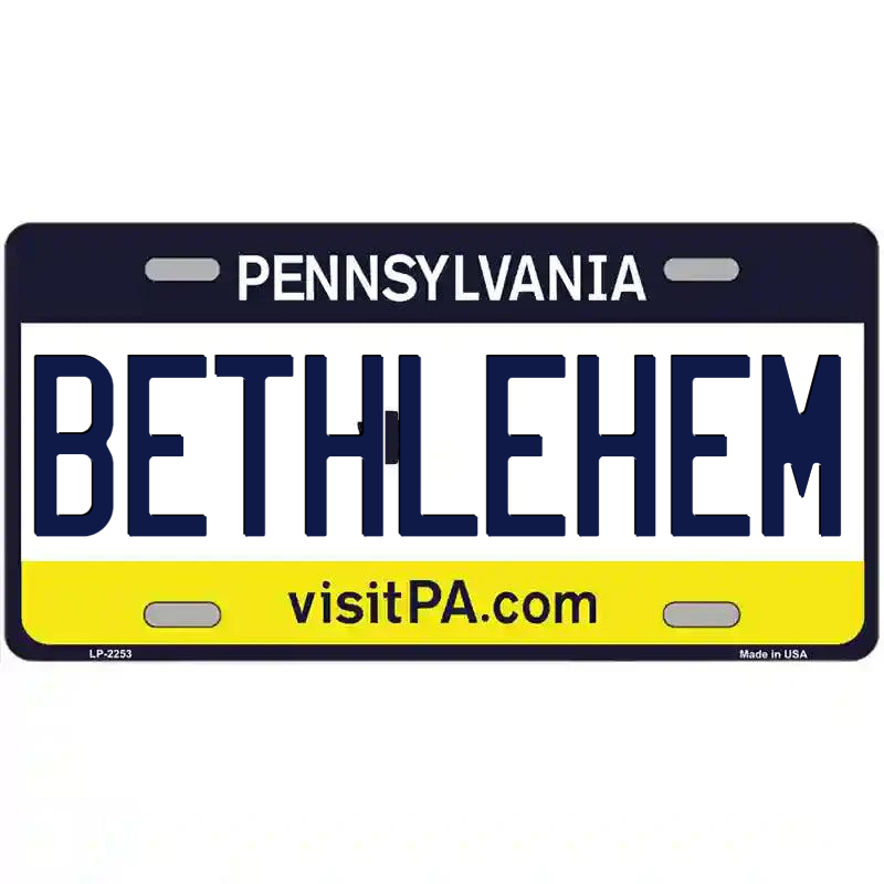 Behlehem Pennsylvania Metal Sign