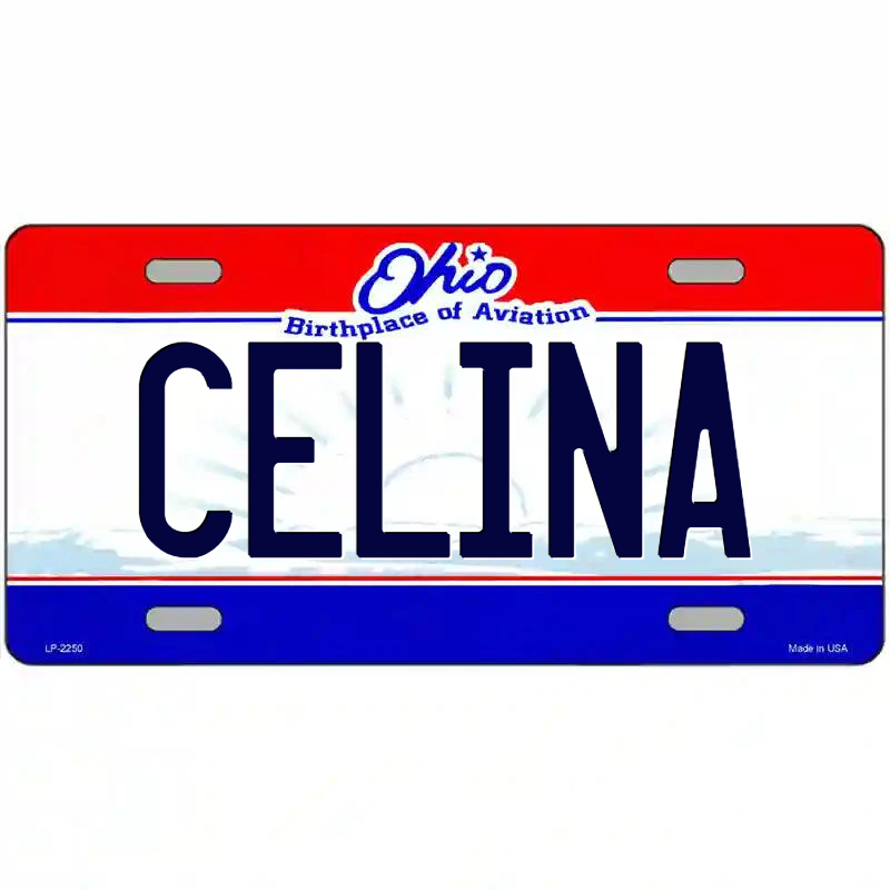 Celina Ohio Metal Sign
