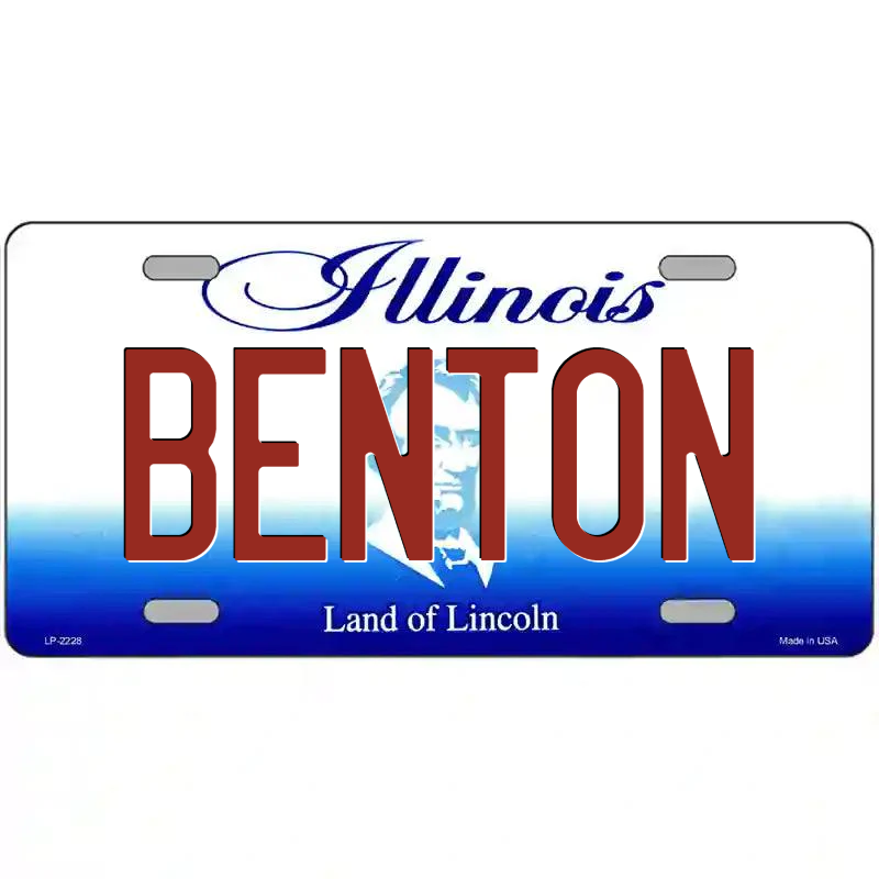 Benton Illinois Metal Sign