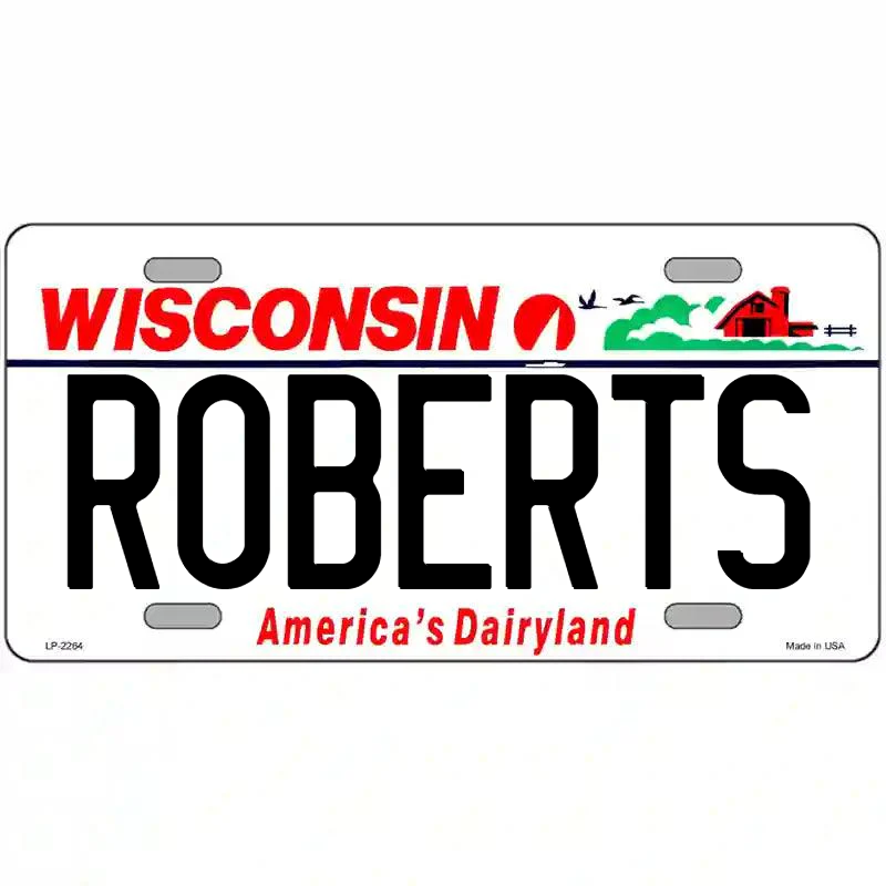 Roberts Wisconsin Metal Sign