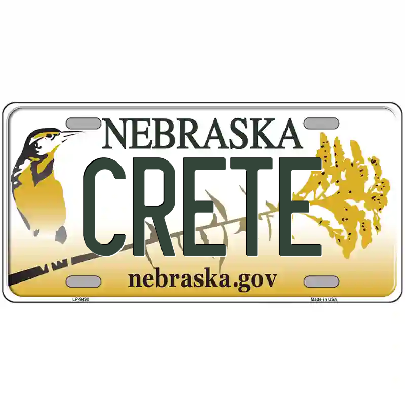 Crete Nebraska Metal Sign