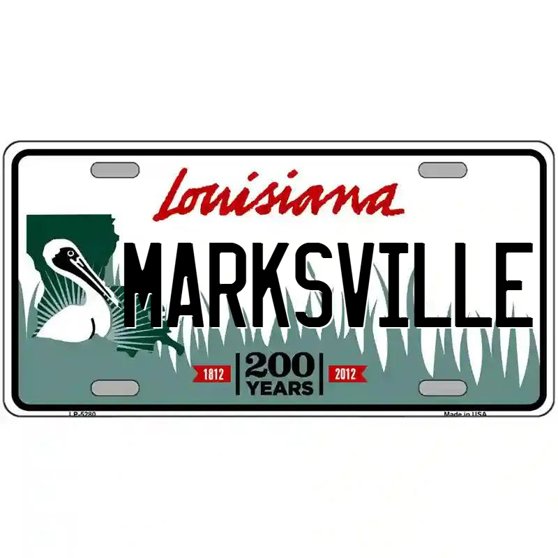 Marksville Louisiana Metal Sign