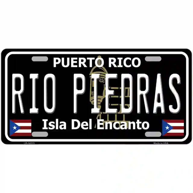 Rio Piedras Puerto Rico Black Metal Sign