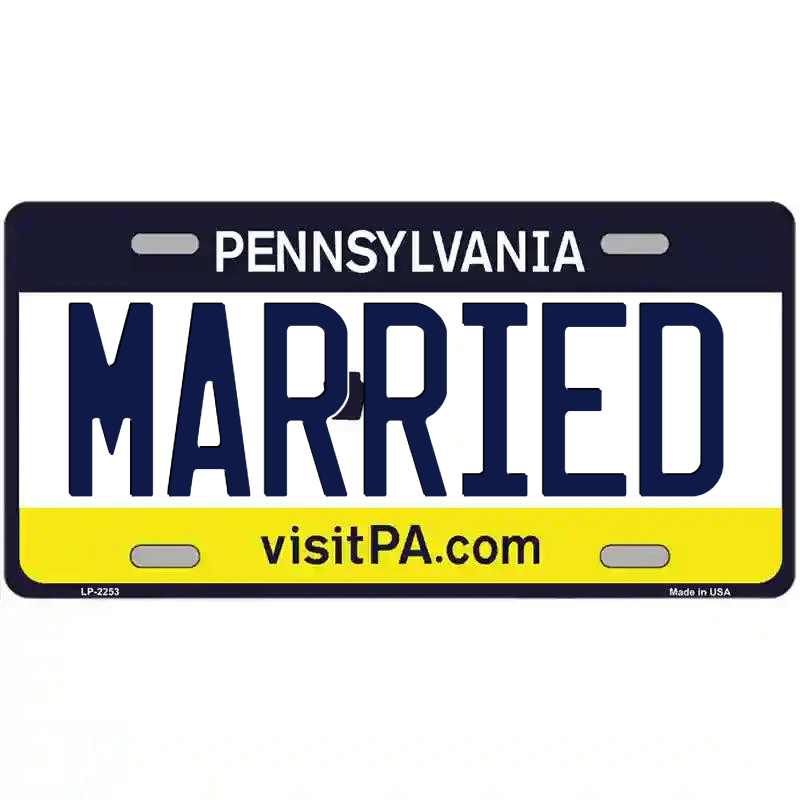 Married Pennsylvania Metal Sign