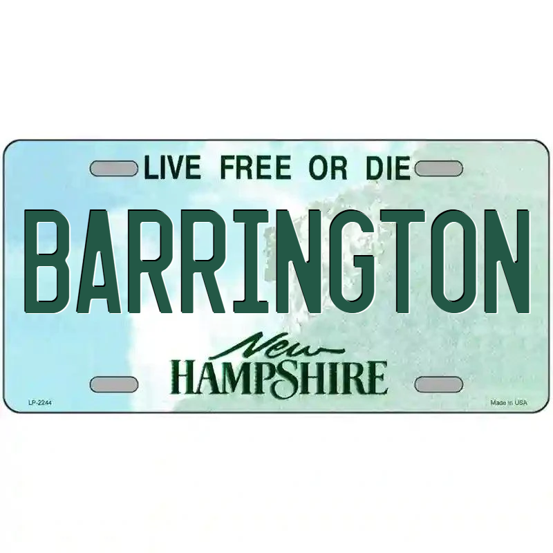 Barrington New Hampshire Metal Sign