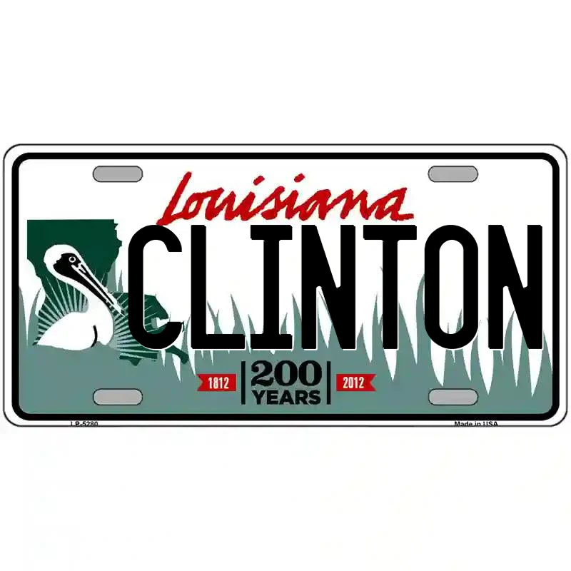 Clinton Louisiana Metal Sign