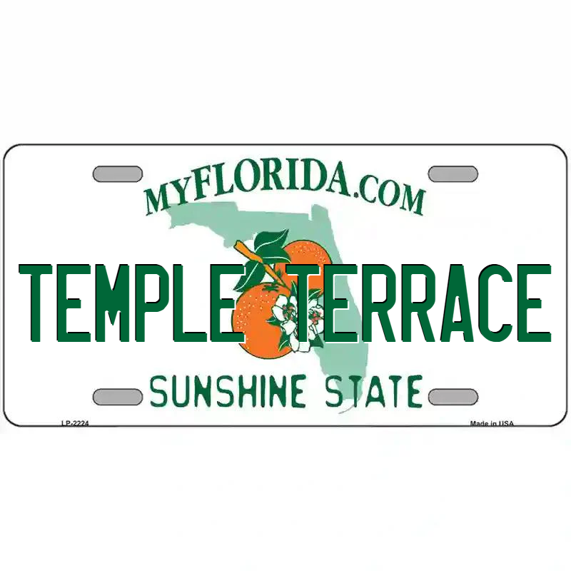 Temple Terrace Florida Metal Sign