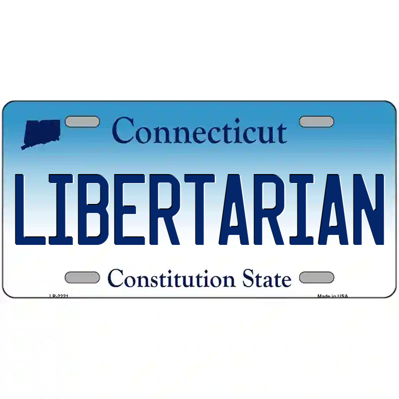 Libertarian Connecticut Metal Sign