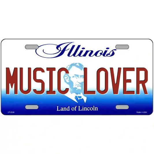 Music Lover Illinois Metal Sign