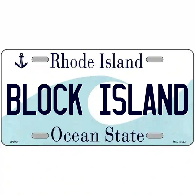 Block Island Rhode Island Metal Sign