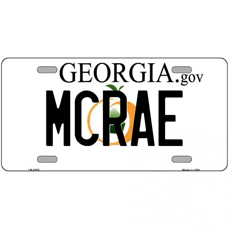 McRae Georgia Metal Sign
