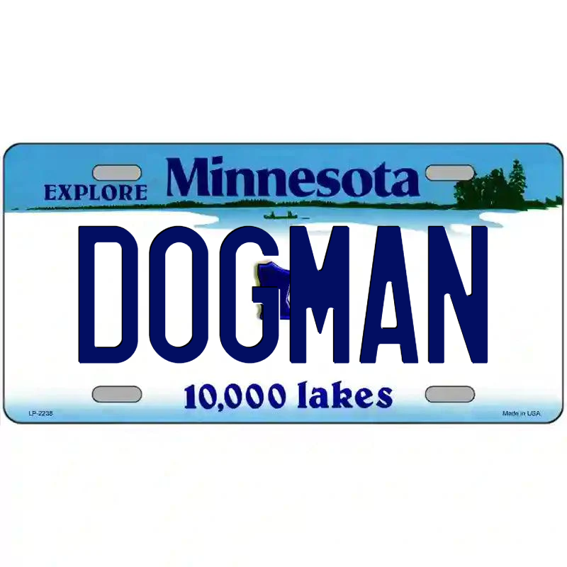 Dogman Minnesota Metal Sign