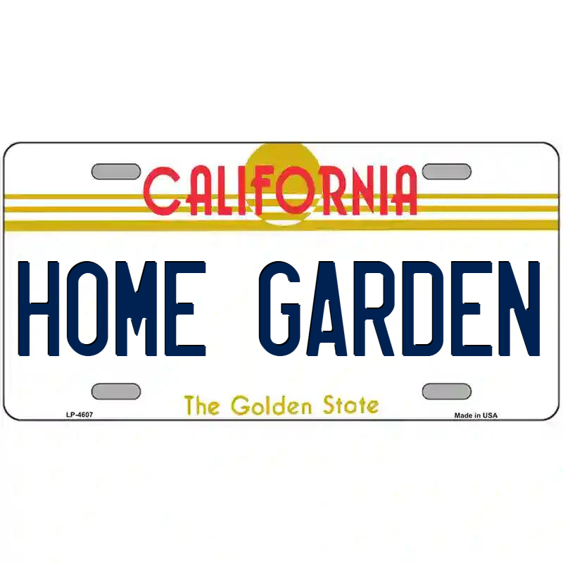 Home Garden California Metal Sign