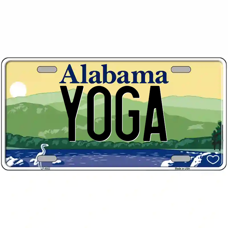 Yoga Alabama Metal Sign