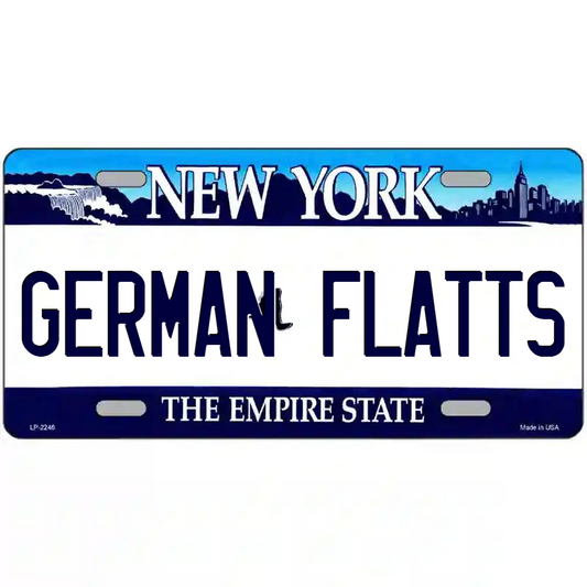 German Flatts New York Blue Metal Sign