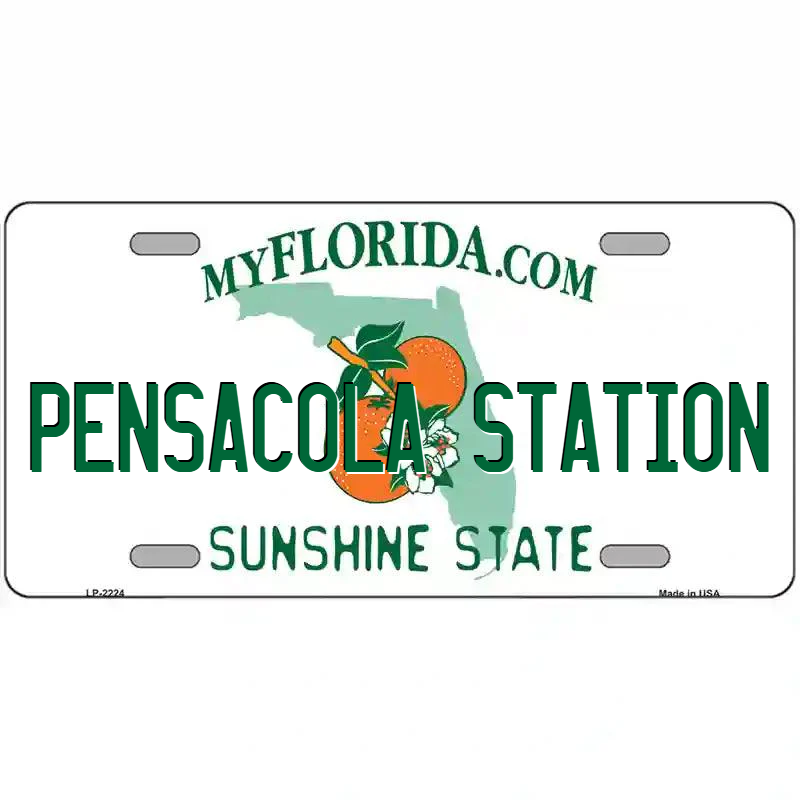 Pensacola Station Metal Sign